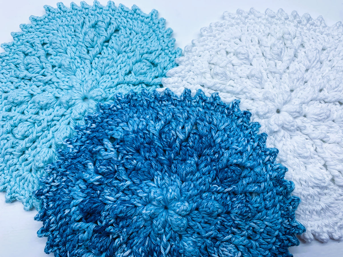 Snowflake Dishcloth Crochet Pattern Bizzy Crochet and Design