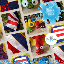 Load image into Gallery viewer, Nautical Bundle- Nautical Baby Blanket and Under the Sea Toy Bag