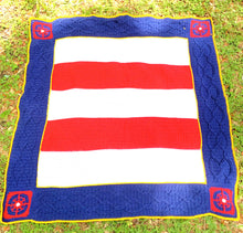 Load image into Gallery viewer, Nautical Bundle- Nautical Baby Blanket and Under the Sea Toy Bag
