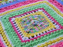 Load image into Gallery viewer, Faeries Crochet Baby Sampler Blanket