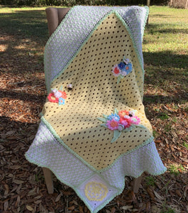 Bumblebee Garden Crochet Blanket Pattern