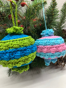 Bauble Candy Christmas Ornament Crochet Pattern