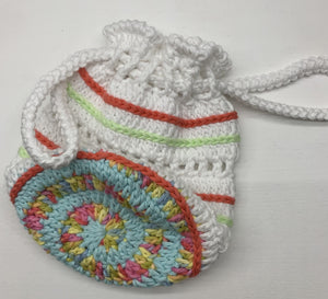 Swirly Bottom Drawstring Bag Crochet Pattern