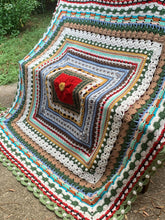 Load image into Gallery viewer, Christmas Around the World Blanket and Bonus Pillow Crochet Pattern