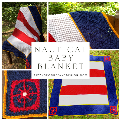 Nautical Baby Blanket Crochet Sampler