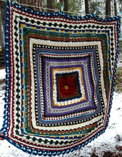 Load image into Gallery viewer, Christmas Around the World Blanket and Bonus Pillow Crochet Pattern