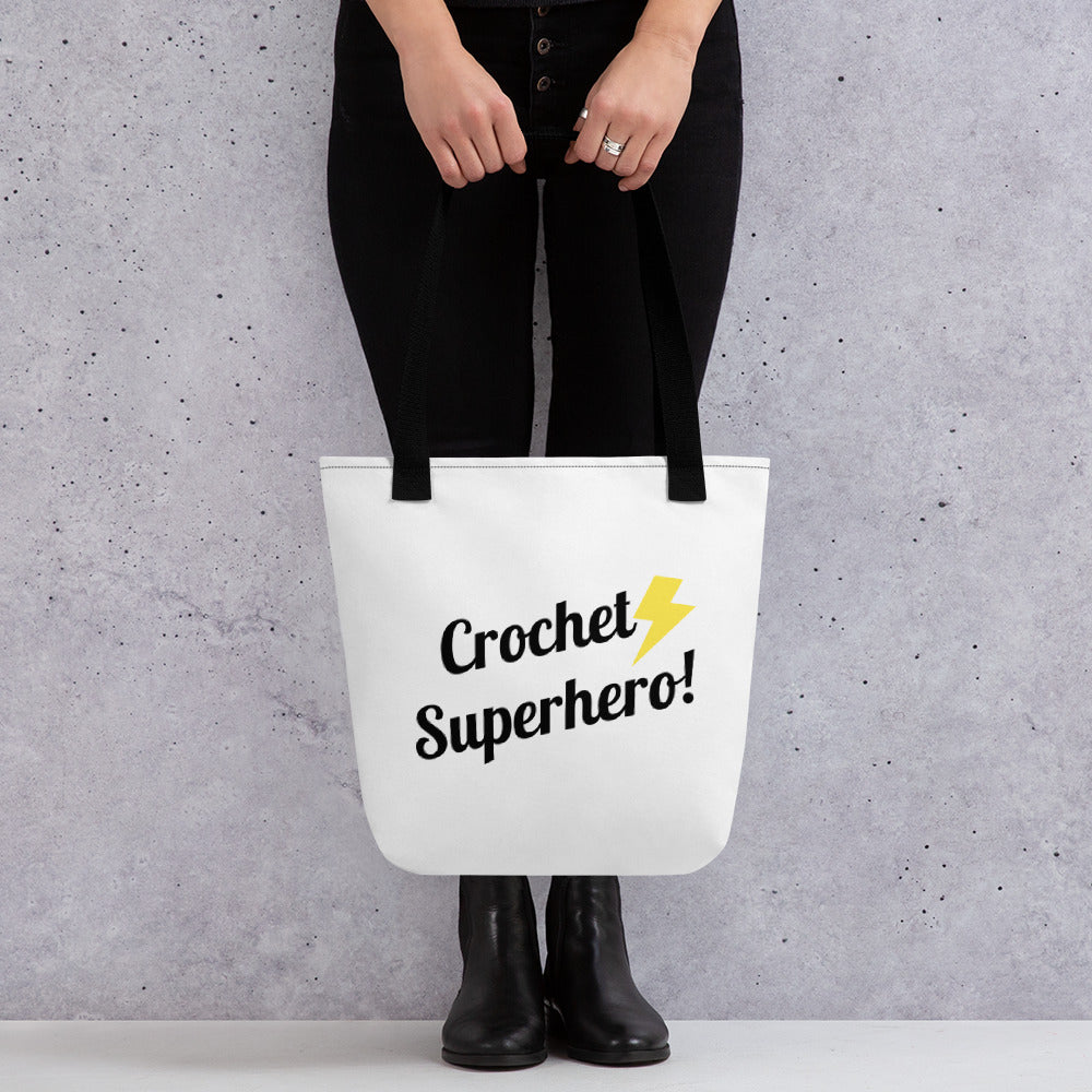 Crochet Superhero Tote Bag