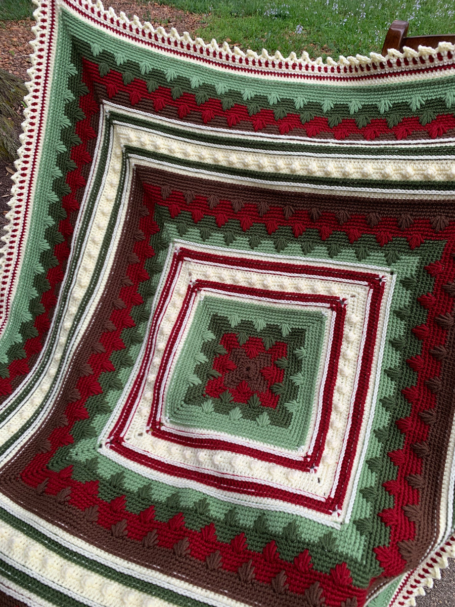 Vintage Christmas Blanket Pattern Bizzy Crochet and Design