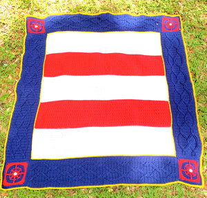 Nautical Bundle- Nautical Baby Blanket and Under the Sea Toy Bag