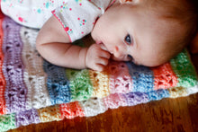 Load image into Gallery viewer, Citrus Snowflakes Baby Blanket Pattern