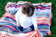 Load image into Gallery viewer, Citrus Snowflakes Baby Blanket Pattern