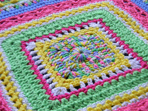 Faeries Crochet Baby Sampler Blanket